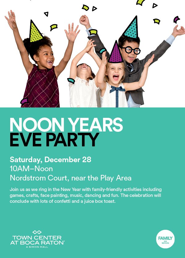 Noon Year’s Eve at Town Center at Boca Raton